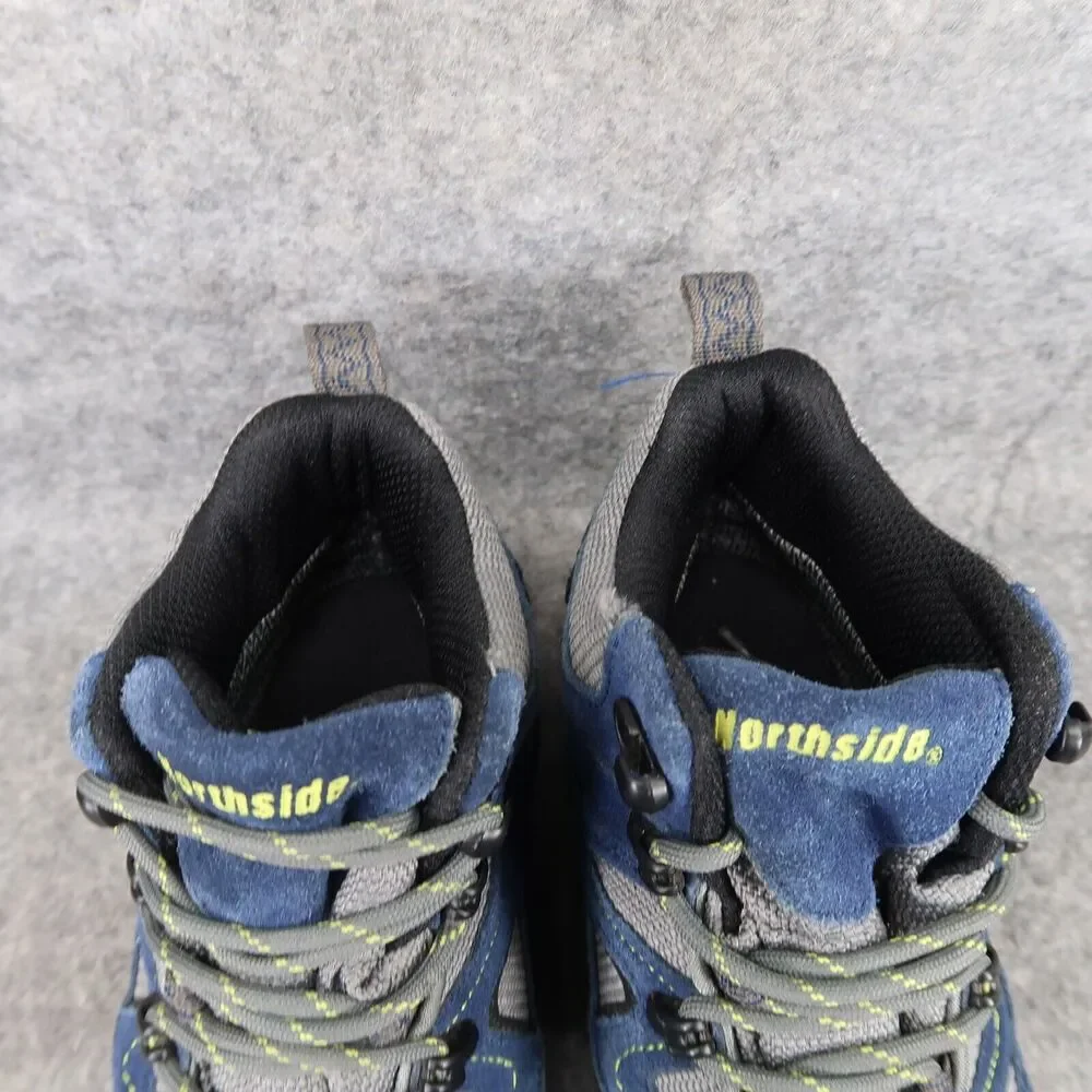 Northside Shoes Kids 3 Hiking Boots Suede Waterproof Athletic High Top Blue Gray